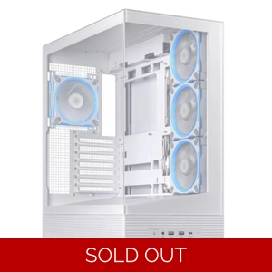 Asus A31 Plus ARGB Gaming Case w/ Front & Side Glass Windows, ATX, 4x ARGB Fans, USB-C, Angled Base,